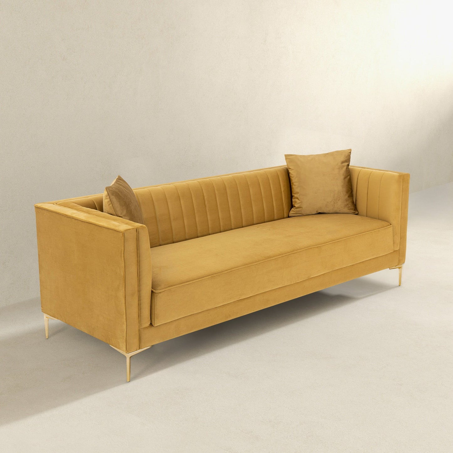 Angelina - Modern Channel Tufted Sofa