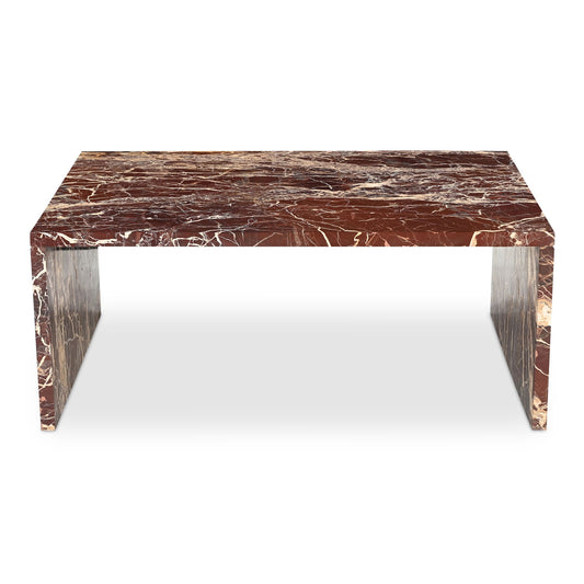 Rosa - Coffee Table - Rosso Levnato Marble