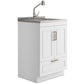 Cardinal - Laundry Cabinet With Faucet And Stainless Steel Sink - White