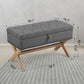 Storage Ottoman, Button-Tufted Ottoman Linen Storage Bench, Ottoman With Storage