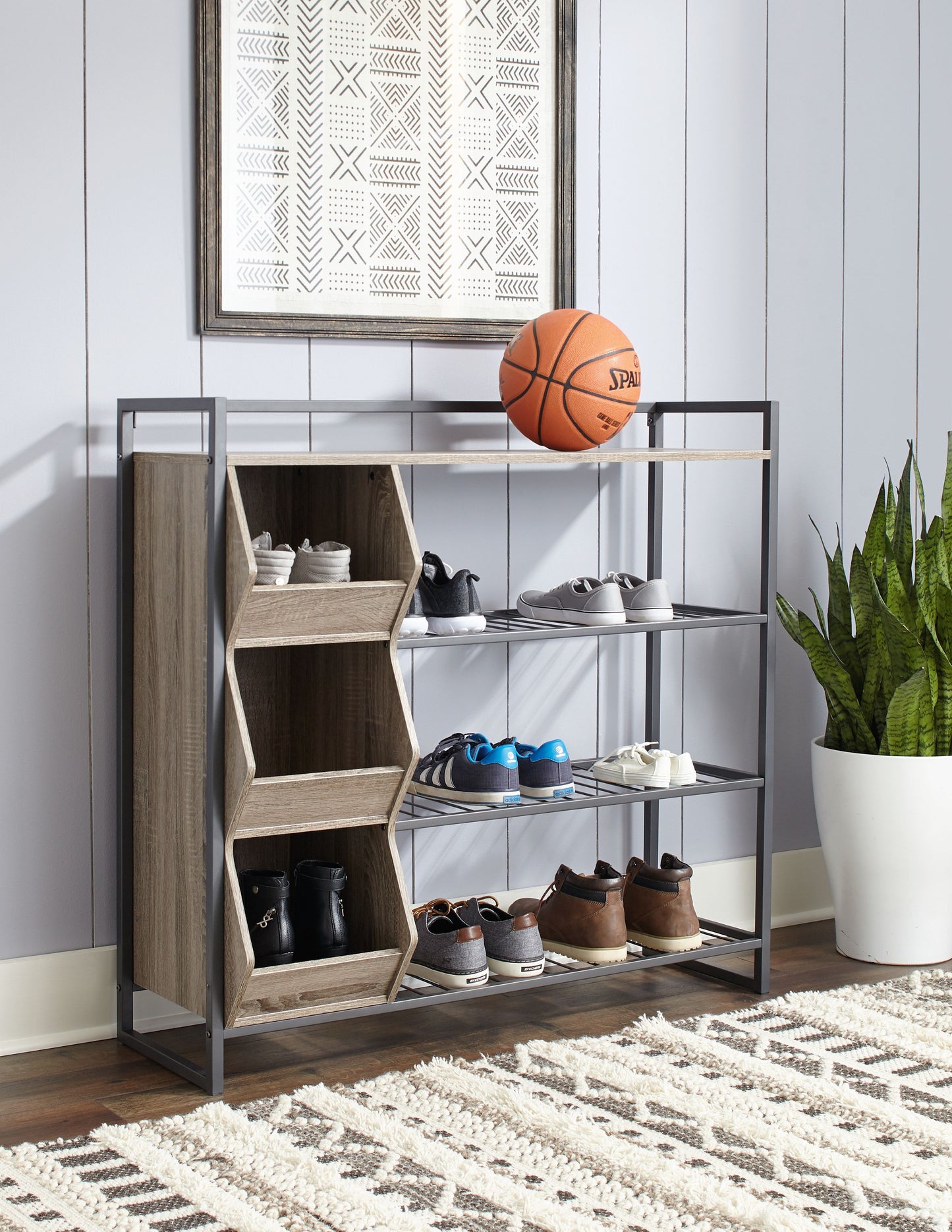 Maccenet - Grayish Brown / Gunmetal - Shoe Rack