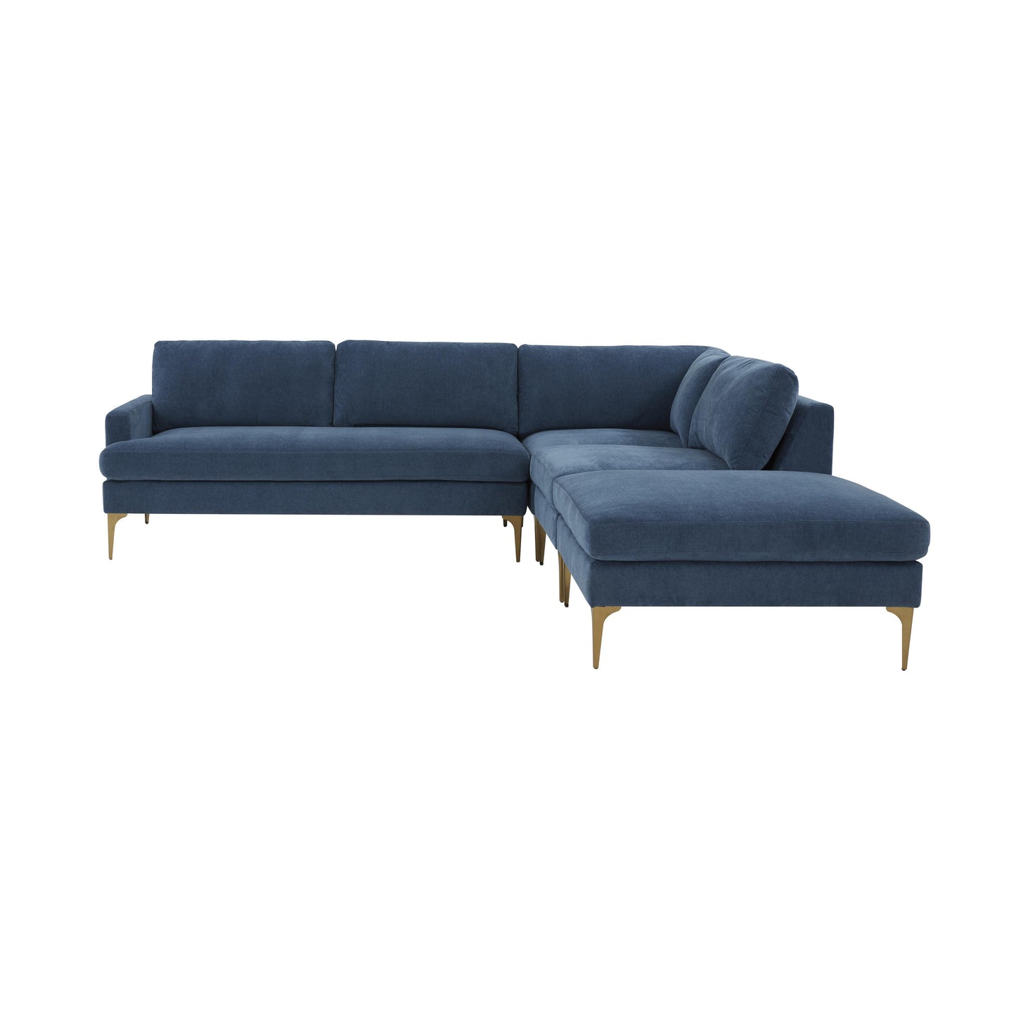 Serena - Velvet Large Chaise Sectional