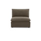 Cali - Velvet Armless Chair - Chocolate Brown