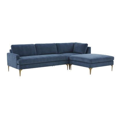 Serena - Velvet Chaise Sectional