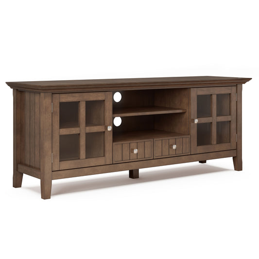 Acadian - TV Media Stand - Rustic Natural Aged Brown