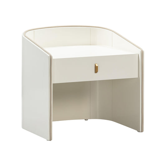 Collins - Lacquer Nightstand - Cream