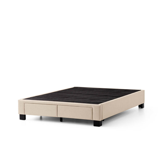 Duncan - Queen Platform Bed Base - Oat