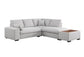 Joshua - 100" Sectional Sofa with Right Facing Chaise and Console Ottoman