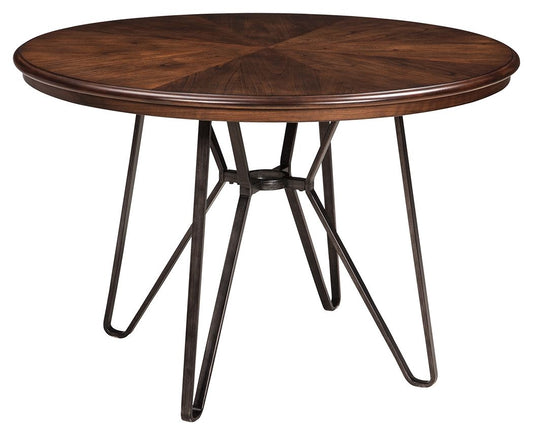 Centiar - Two-tone Brown - Round Dining Room Table