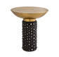 Blaze - Glass / Brass Side Table - Light Brown