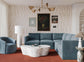 Willow - Modular L Sectional - Misty Blue