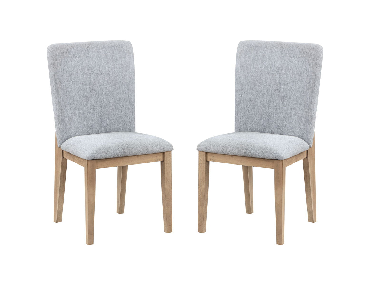 Caspian - 19" Linen And Oak Finish Dining Chair (Set of 2) - Gray