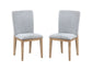 Caspian - 19" Linen And Oak Finish Dining Chair (Set of 2) - Gray