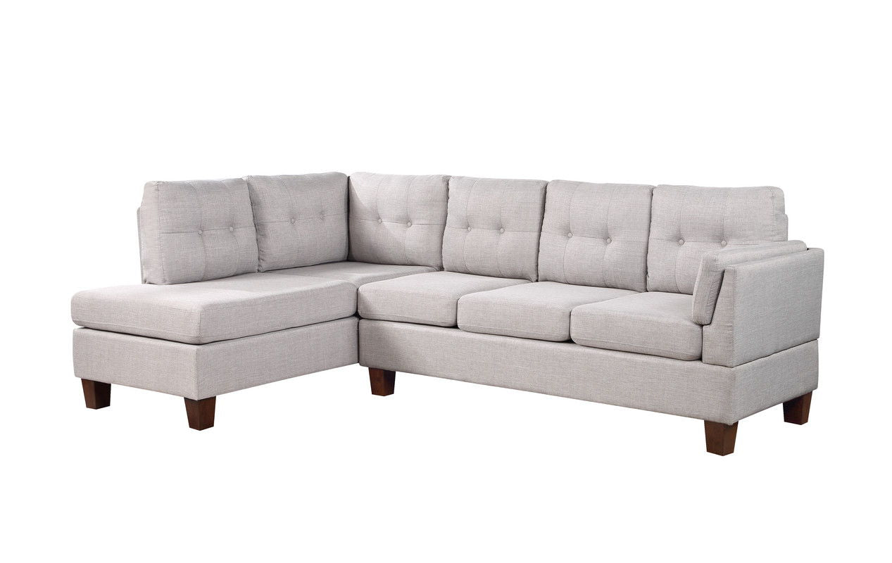 Dalia - Linen Modern Sectional Sofa With Chaise