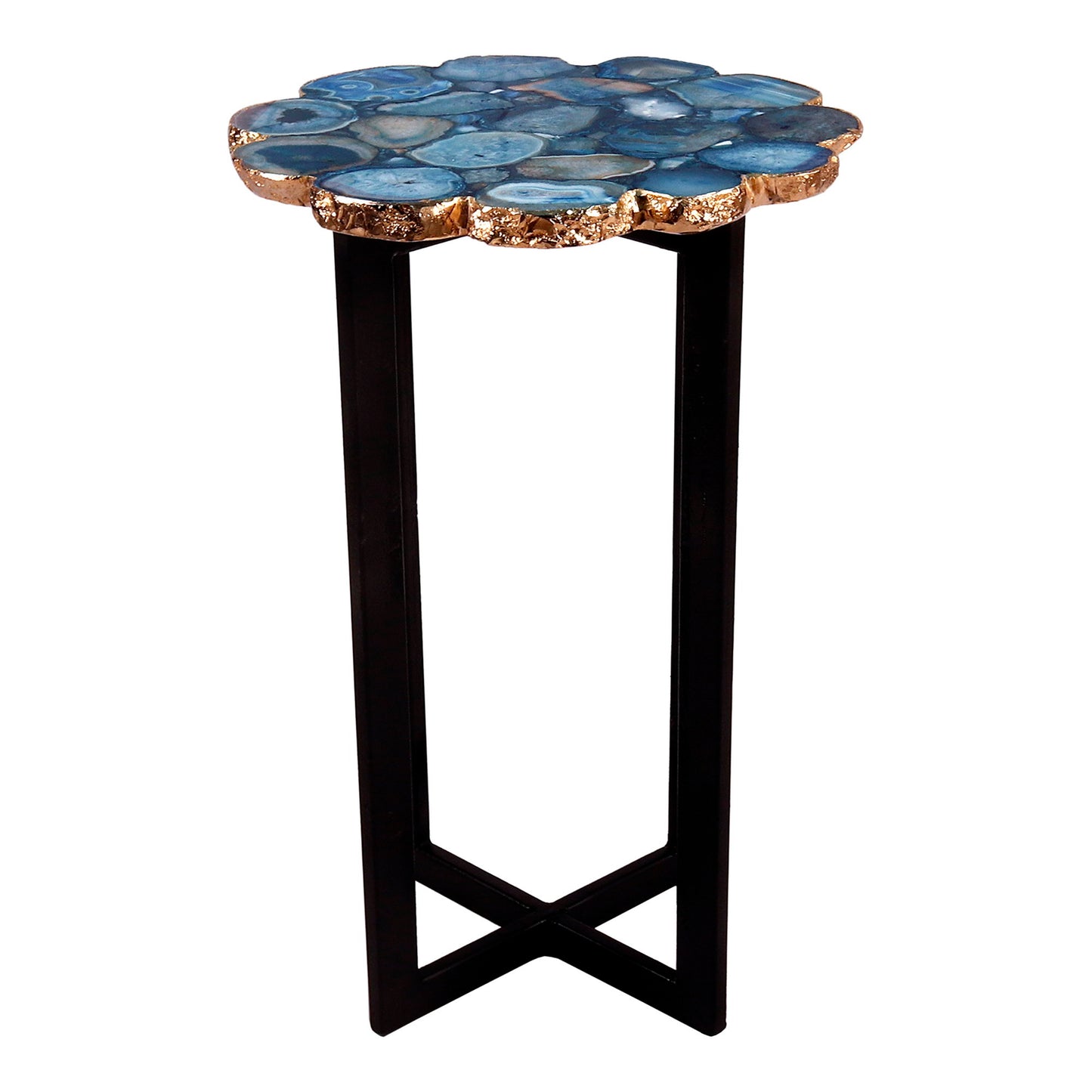 Azul - Agate Accent Table - Blue