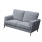 Jackson - Chenille Loveseat With Black Metal Legs