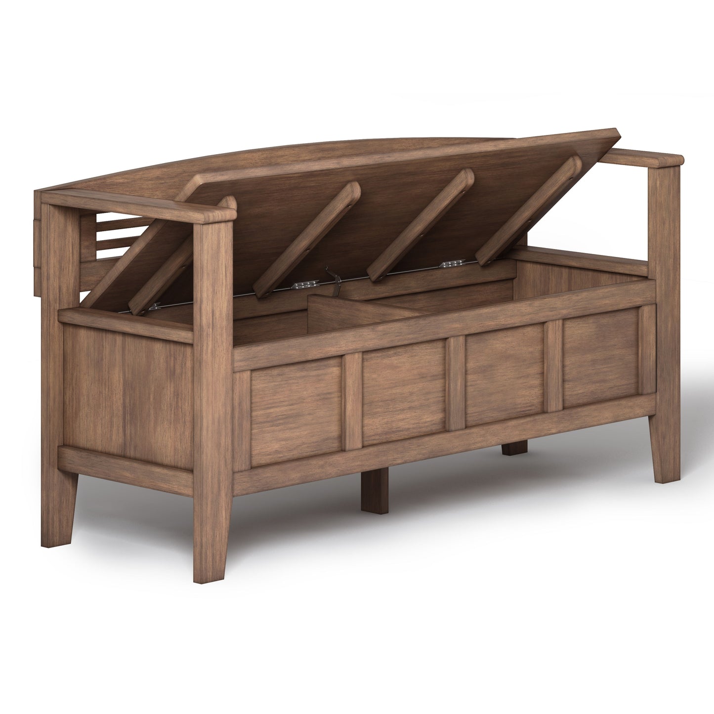 Adams - Entryway Storage Bench - Rustic Natural Aged Brown