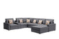 Nolan - 7 Piece Sectional Sofa With Pillows And Interchangeable Legs