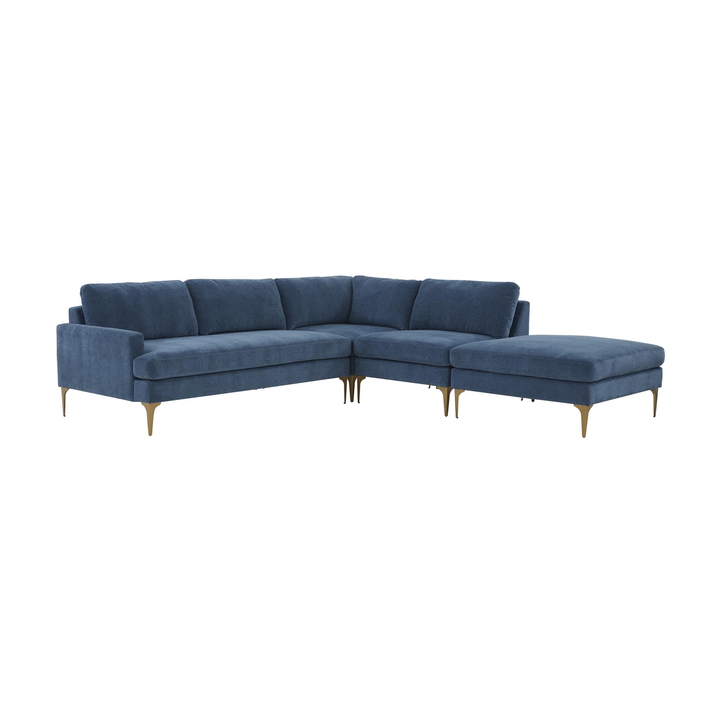 Serena - Velvet Large Chaise Sectional