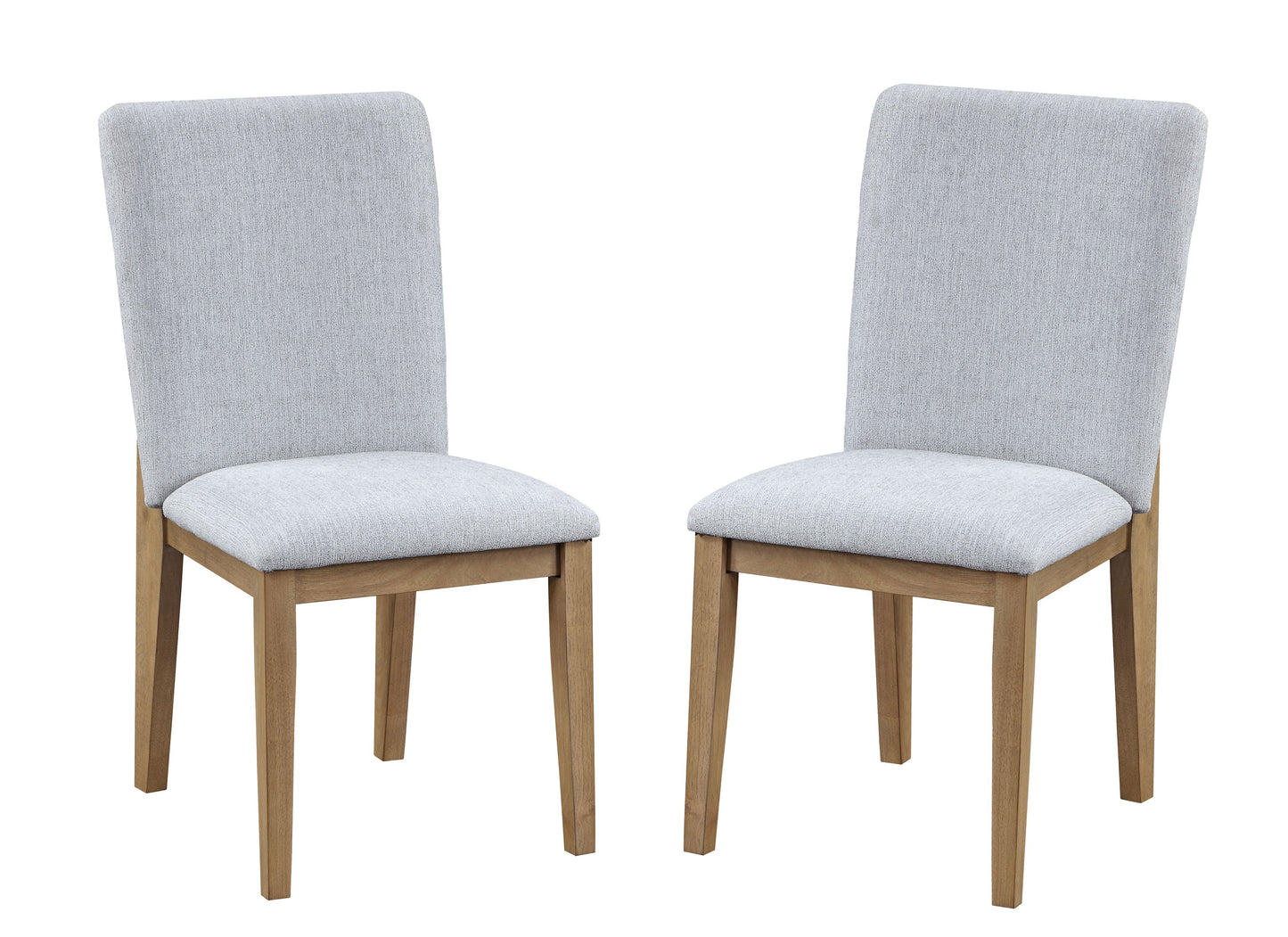 Delphine - Linen Fabric 19" Dining Chair (Set of 2) - Gray