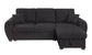 Veronica - Teddy Fleece Reversible Sleeper Sectional Sofa With Storage Chaise - Black