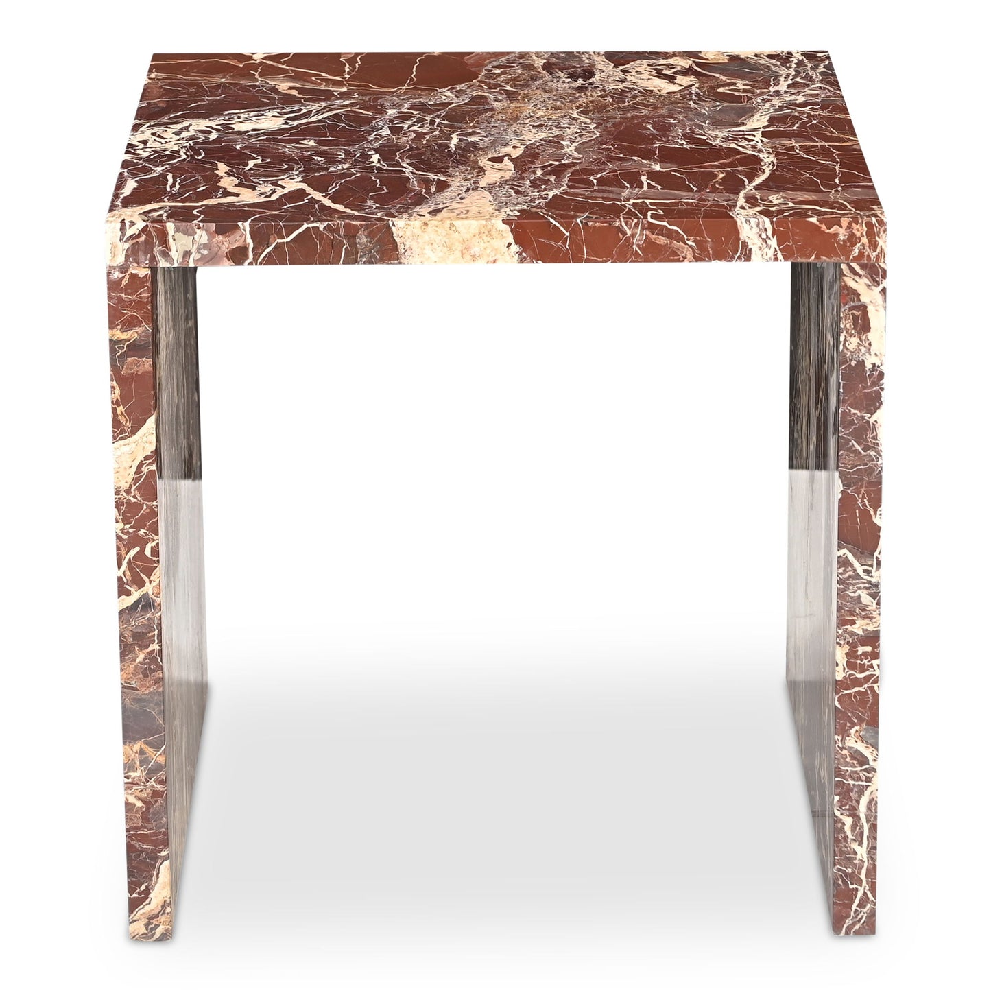 Rosa - Accent Table - Rosso Levanto Marble