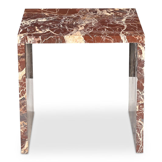 Rosa - Accent Table - Rosso Levanto Marble