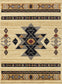 Tribes - 5'3" X 7'3" Southwest Area Rug Polypropylene - Cream