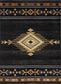 Tribes - 2'7" X 7'3" Southwest Area Rug Polypropylene - Black