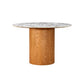 Tamara - Marble Ceramic Round Dinette Table - Light Brown