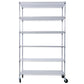 18" 6 Tier 6000Lbs Capacity Nsf Metal Shelf Wire Shelving Unit, Heavy Duty Adjustable Storage Rack With Wheels & Shelf Liners For Commercial Grade Utility Steel Storage Rack - Chrome