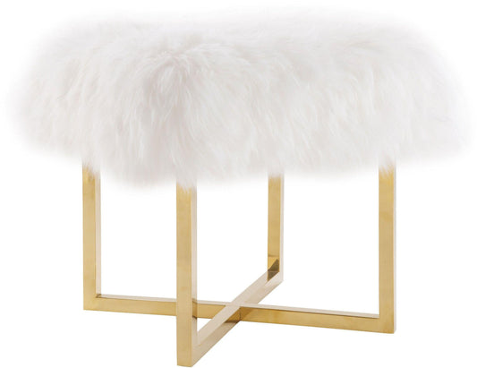 Nomo - Sheepskin Bench - White