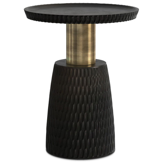 Breanna - Side Table - Black, Gold