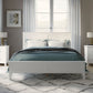 Full Modern Solid Wood Platform Bed - White