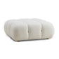 Calliope - Vegan Shearling Modular Ottoman - Cream