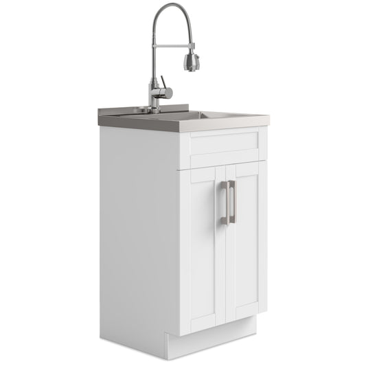 Hennessy - Deluxe Laundry Cabinet With Faucet And Stainless Steel Sink