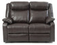 Ward - Double Reclining Love Seat - Dark Brown