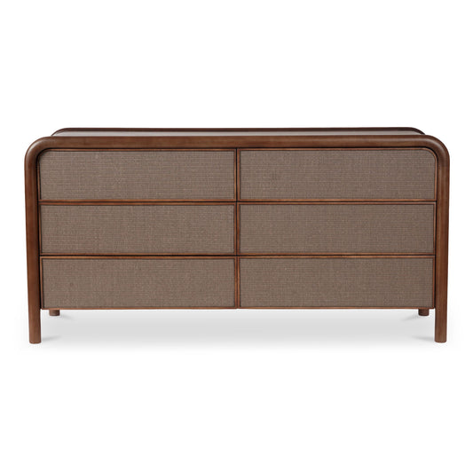 Rye - 6 Drawer Dresser - Warm Brown