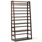 Acadian - Wide Ladder Shelf Bookcase - Brunette Brown