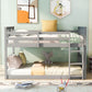 Full Over Full Bunk Bed With Ladder - Gray