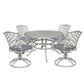 Stylish Outdoor Aluminum 5 Piece Round Dining Set