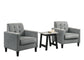 Hale - Velvet Armchairs And End Table Living Room (Set of 3)