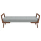 Cora - Mid-Century Modern Gray Bench - Gray