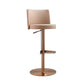 Loosha - Adjustable Stool - Cafe Au Lait And Rose Gold