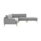 Serena - Velvet Large Chaise Sectional