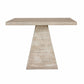 Square Dining Table With Pedestal Base - Cream