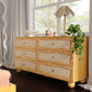 Grappa - Wood & Rattan Wavy Dresser - Natural