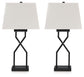 Brookthrone - Black - Metal Table Lamp (Set of 2)