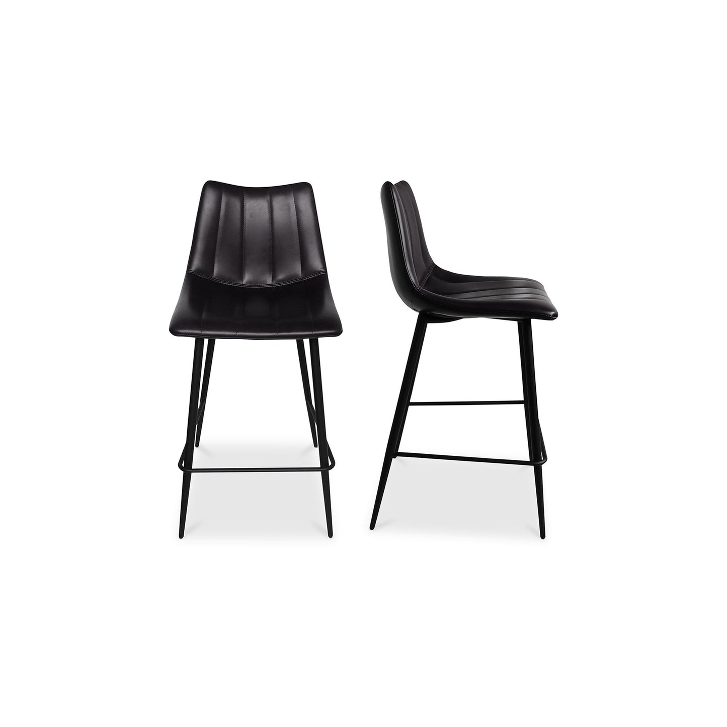 Alibi - Counter Stool Stool (Set of 2) - Matte Black