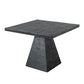 Square Dining Table With Pedestal Base - Black